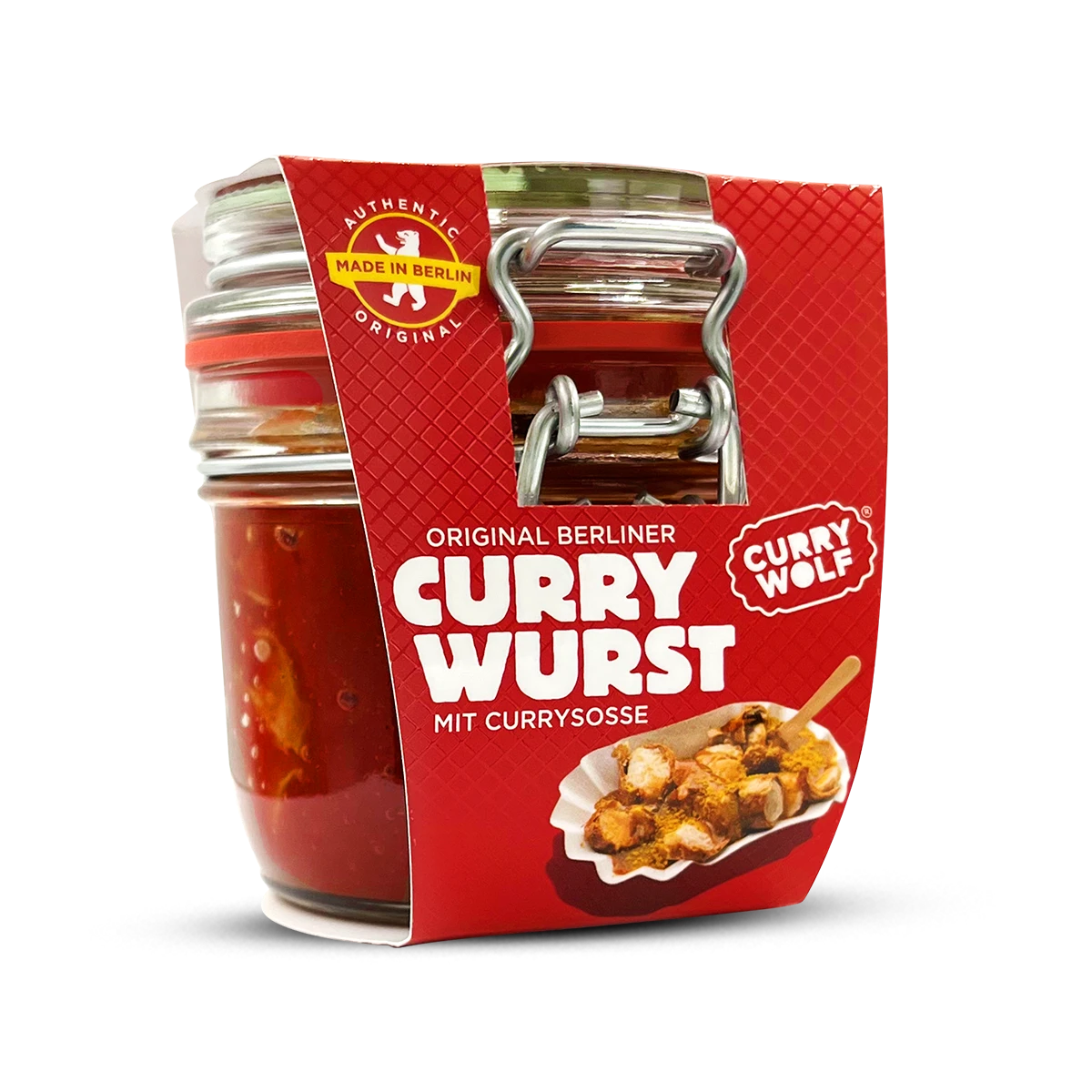 Curry Wurst im Glas